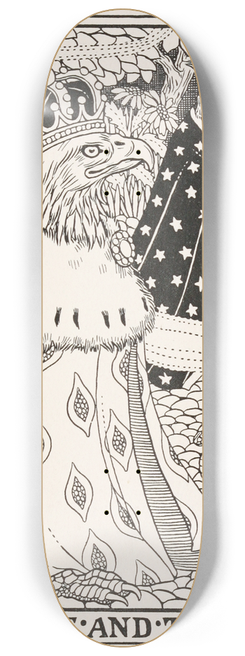 Percy J. Billinghurst - The Eagle and the Owl 8.25 inch art skate deck