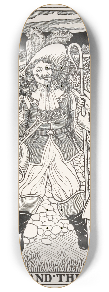 Percy J. Billinghurst - The Lion and the Hunter 8.25 inch art skate deck