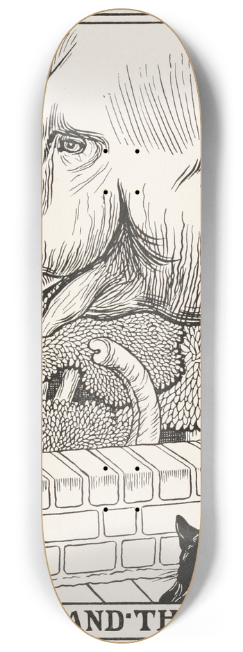 Percy J. Billinghurst - The Rat and the Elephant 8.25 inch art skate deck