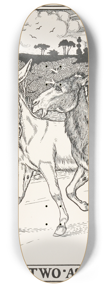 Percy J. Billinghurst - The Two Asses 8.25 inch art skate deck