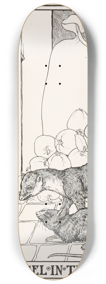Percy J. Billinghurst - The Weasel in the Granary 8.25 inch art skate deck
