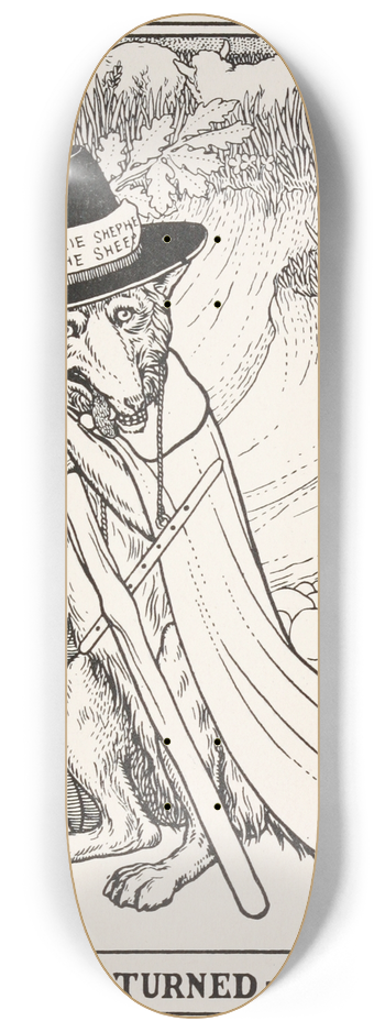 Percy J. Billinghurst - The Wolf turned Shepherd 8.25 inch art skate deck