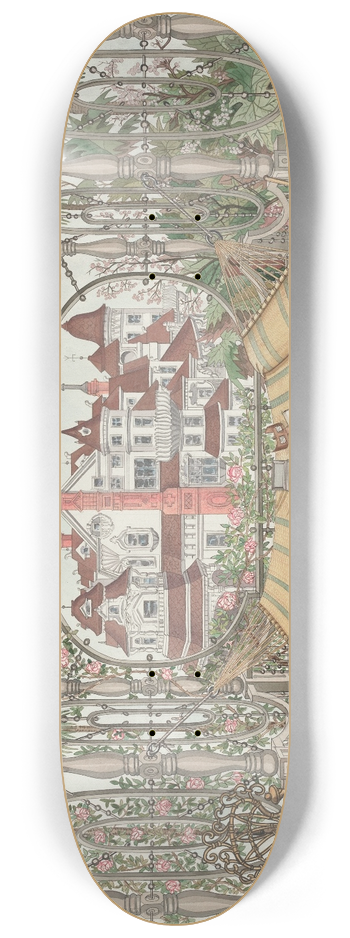Perkins Harnly - Veranda, 1885 8.25 inch art skate deck