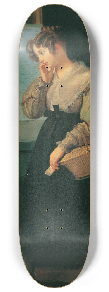 Peter Fendi - Mdchen Vor Dem Lotteriegewlbe 8.25 inch art skate deck