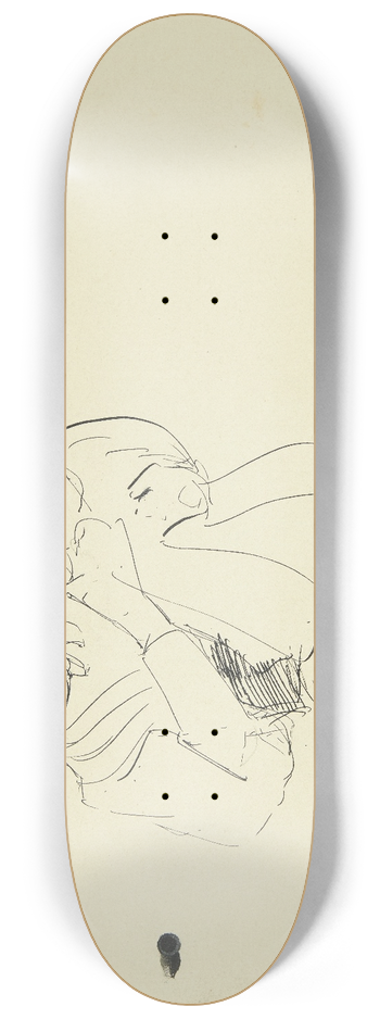 Peter Hansen - Italiensk kvinde med barn p armen 8.25 inch art skate deck