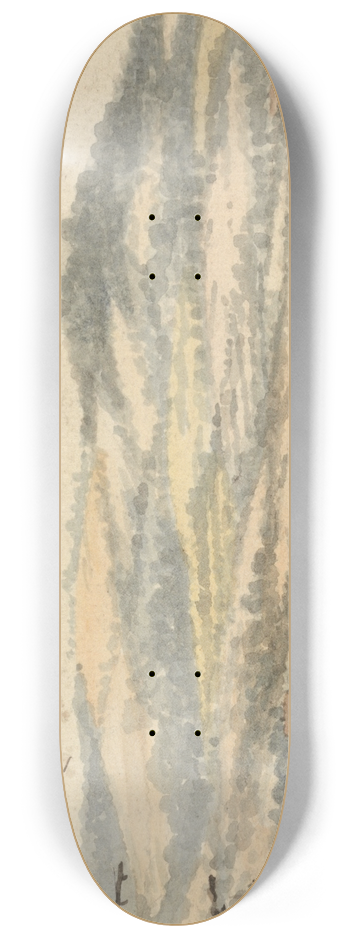 Peter Tillemans - Landscape with two figures in the foreground 8.25 inch art skate deck