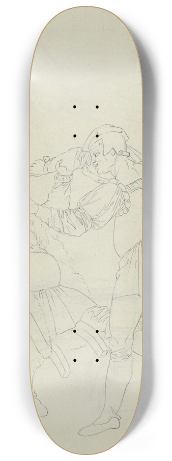 Peter von Cornelius - Auerbachs Keller zu Leipzig; Zwei Zecher 8.25 inch art skate deck