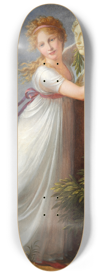 Philipp Friedrich Von Hetsch - Ida Brun garlanding her mothers bust 8.25 inch art skate deck