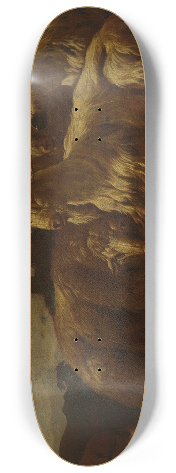 Philipp Peter Roos - Gruppe von Ziegen und Schafen mit einem Hirt 8.25 inch art skate deck