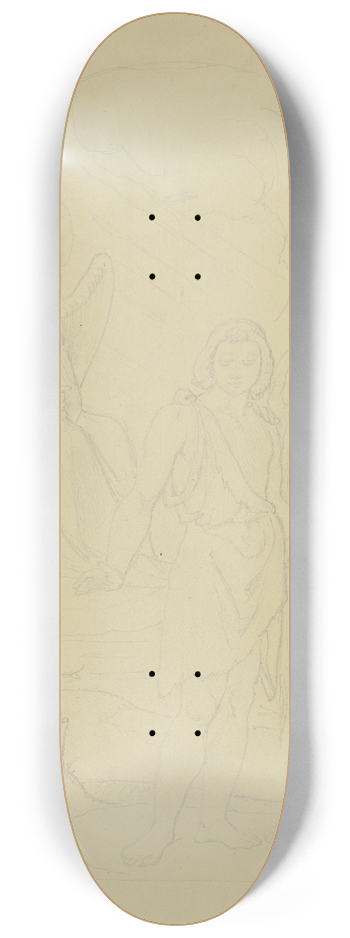Philipp Veit - Vertreibung Adams und Evas aus dem Paradies 8.25 inch art skate deck