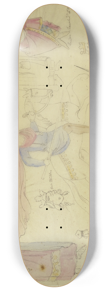 Philipp Winterwerb - Medieval figures 8.25 inch art skate deck