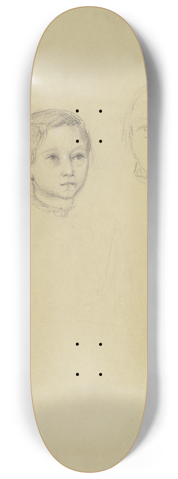 Philipp Winterwerb - Portrtkopf eines Jungen und eines Mannes 8.25 inch art skate deck