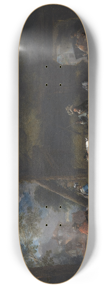 Philips Wouwerman - The Arrival at the Stable 8.25 inch art skate deck