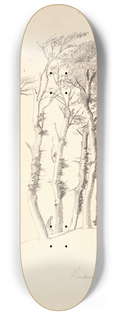 Johan Thomas Lundbye - Gruppe af forblste trer 8.25 inch art skate deck