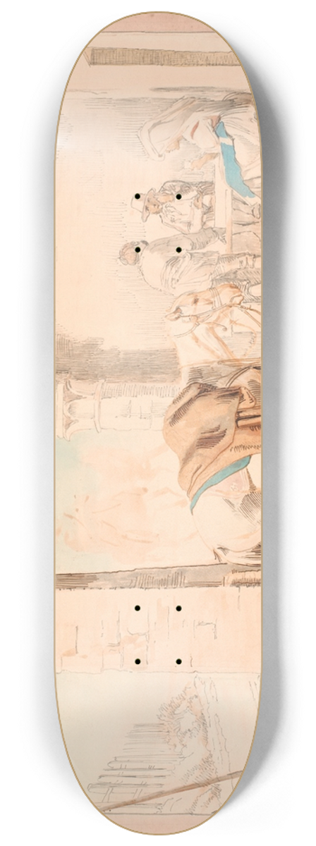 Johan Thomas Lundbye - Scene fra et osteri 8.25 inch art skate deck