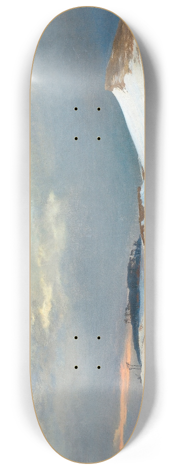 Johan Thomas Lundbye - Winter landscape with Northern Zealand character 8.25 inch art skate deck