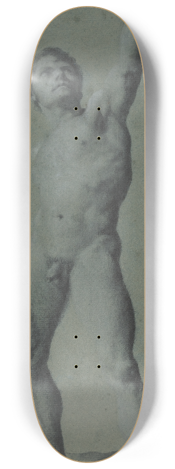 Pierre-Paul Prud'hon - Male Nude Study 8.25 inch art skate deck