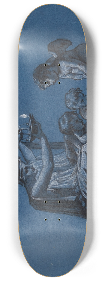 Pierre-Paul Prud'hon - Minerve alimentant les Sciences et les Arts 8.25 inch art skate deck
