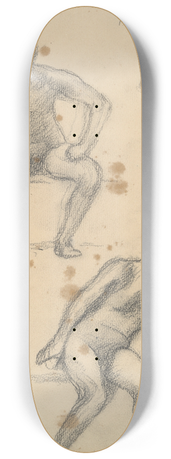 Pierre Puvis de Chavannes - Sheet of FigureStudies 8.25 inch art skate deck