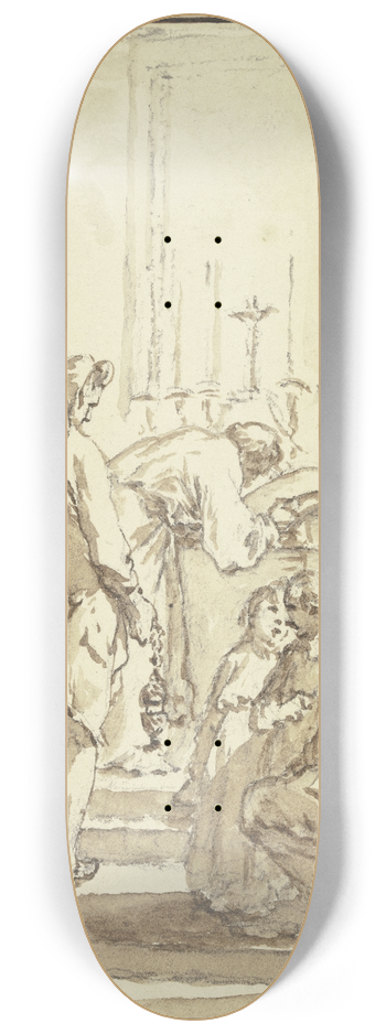 Pierre Subleyras - Mass reading priest 8.25 inch art skate deck