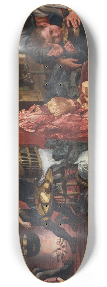 Pieter Aertsen - The Fat Kitchen. An Allegory 8.25 inch art skate deck