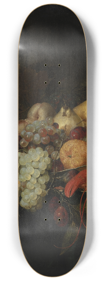 Pieter de Ring - Still Life with Fruit and Lobster 8.25 inch art skate deck