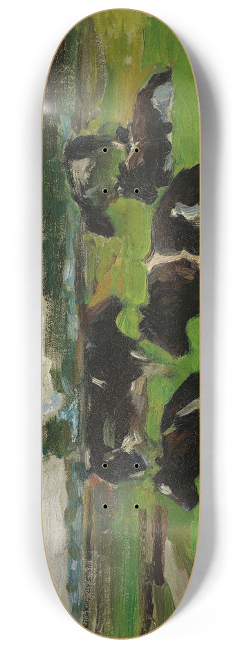 Piet Mondrian - Landscape With Group Of Five Cows 8.25 inch art skate deck