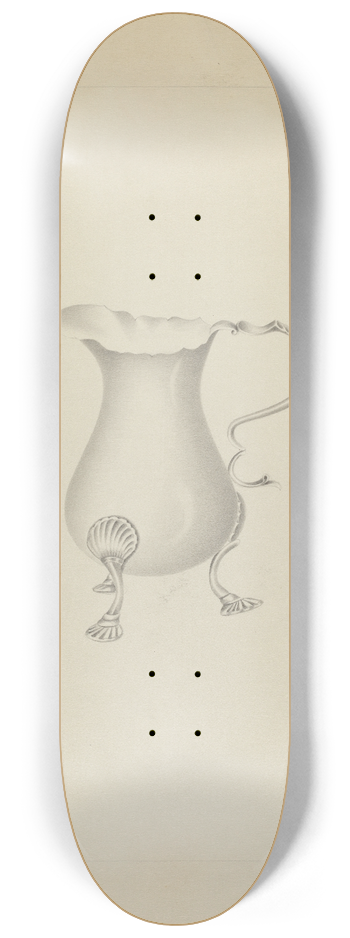 Amelia Tuccio - Silver Creamer 8.25 inch art skate deck