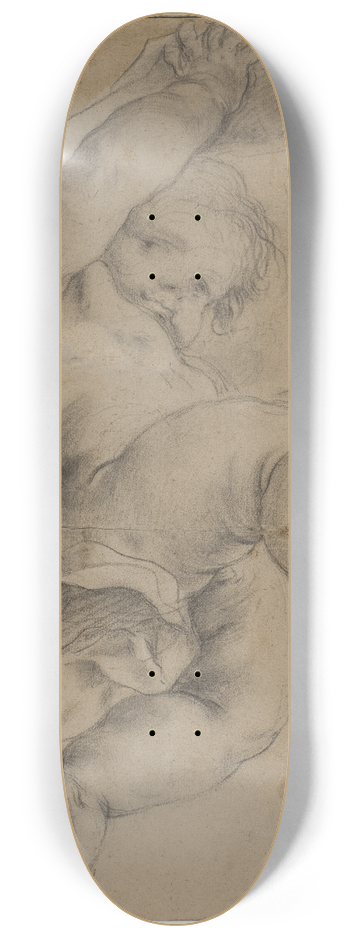 Pietro da Cortona - Flyvende putto lfter et forhng 8.25 inch art skate deck