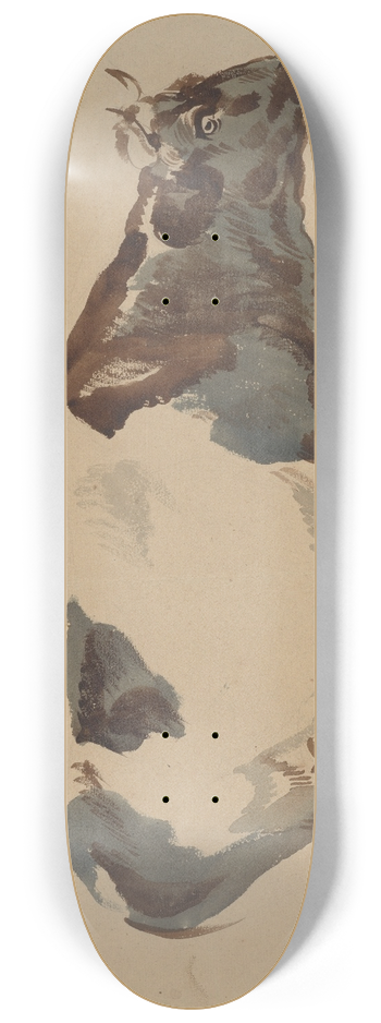 Piotr Michaowski - Study of a cow 8.25 inch art skate deck