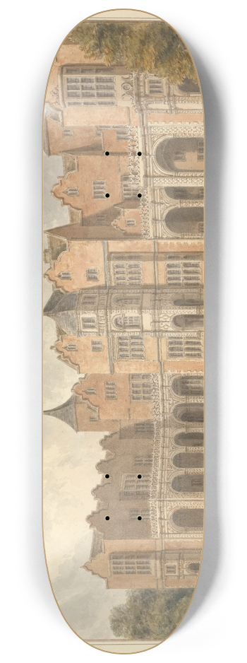 John Buckler - South view of Holland House, Middlesex, the Seat of Lord Holland 8.25 inch art skate deck