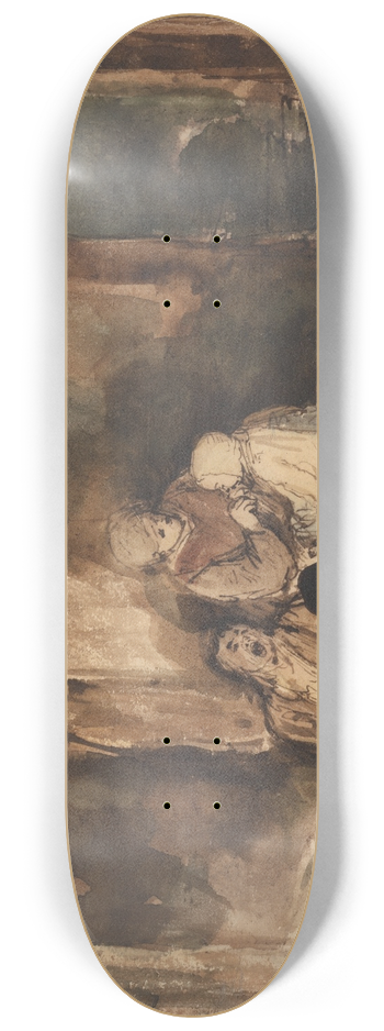 John Burnet - Cottage Interior 8.25 inch art skate deck