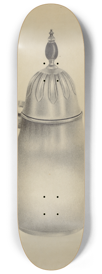 Amelia Tuccio - Silver Teapot 8.25 inch art skate deck