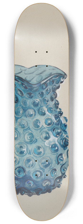 Ralph Atkinson - Blue Hobnail Pitcher 8.25 inch art skate deck