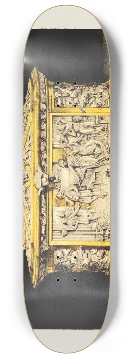 John Charles Robinson - Casket in Oxydised Silver 8.25 inch art skate deck