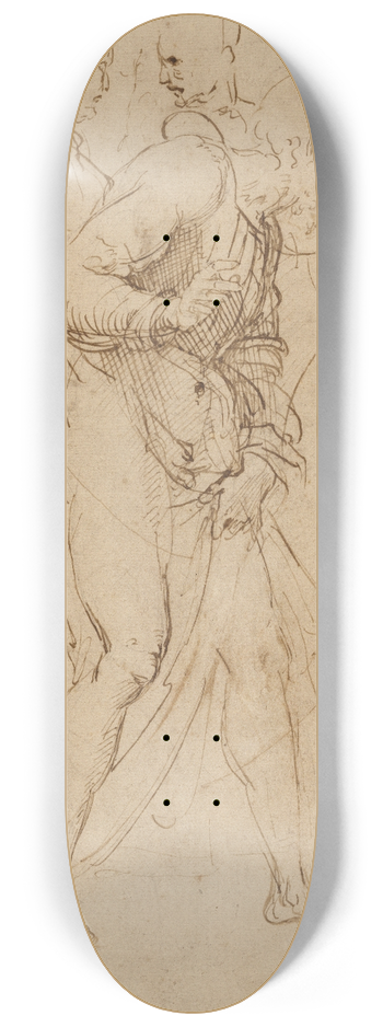 Raphael - Studies for the Disputa 8.25 inch art skate deck