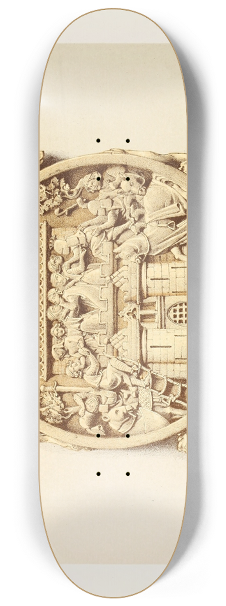 John Charles Robinson - Mirror Case of the Fourteenth Century, in Carved Ivory 8.25 inch art skate deck