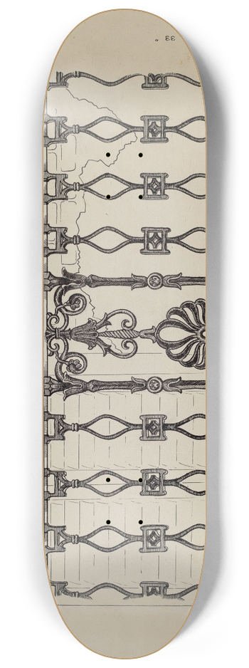Ray Price - Cast Iron Balcony Rail 8.25 inch art skate deck