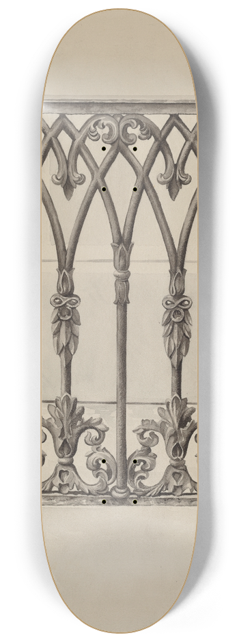 Ray Price - Cast Iron Gate Railing 8.25 inch art skate deck