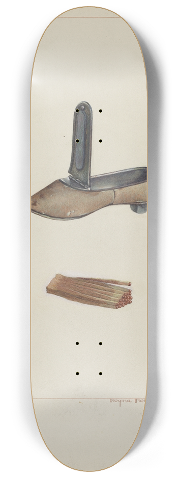 Regina Henderer - Slipper Match Box 8.25 inch art skate deck