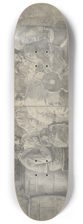 Reinhold Werner - Arbeiter bei der Mahlzeit 8.25 inch art skate deck