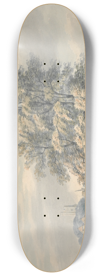 John Cleveley the younger - View looking towards St. Margarets, Rochester, Kent 8.25 inch art skate deck