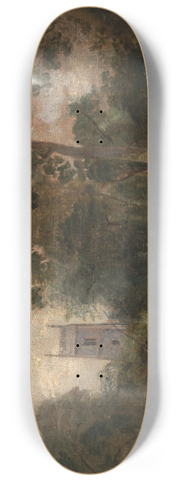 John Constable - A Church in the Trees 8.25 inch art skate deck