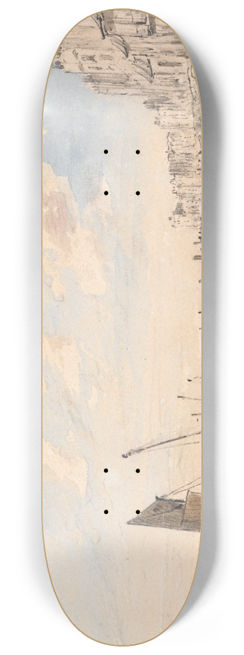 John Constable - Brighton Beach Looking West 8.25 inch art skate deck