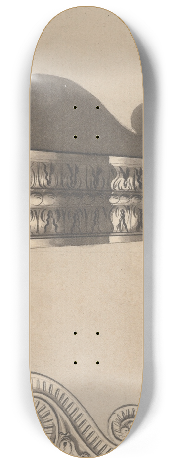 Richard de Lalonde - Two Views of a Bracket 8.25 inch art skate deck