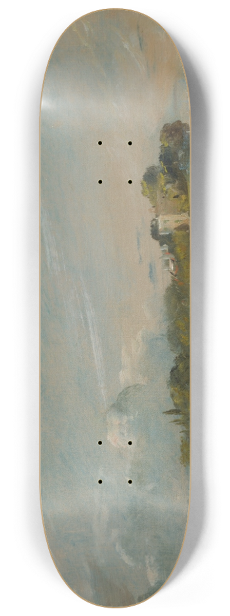 John Constable - Hampstead Heath, with a Bonfire 8.25 inch art skate deck