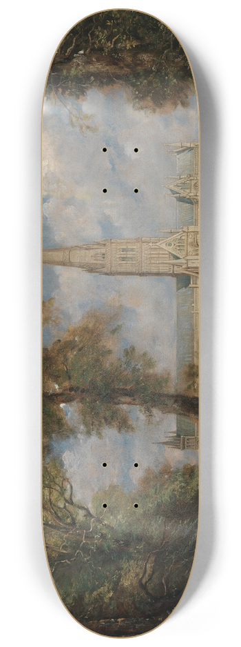 John Constable - Salisbury Cathedral from the Bishops Grounds 8.25 inch art skate deck