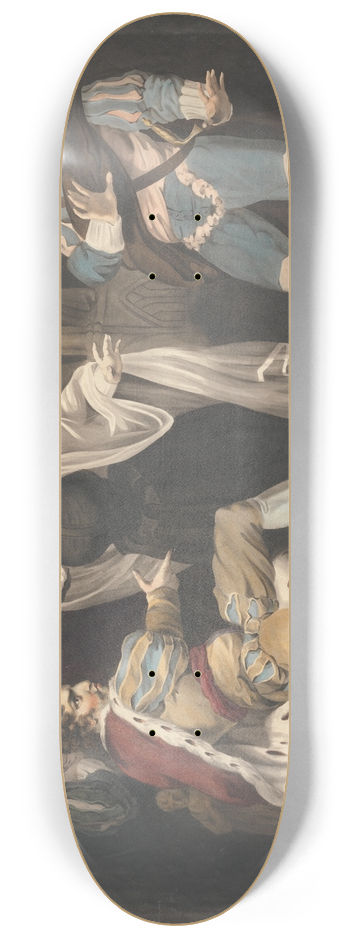 Richard Westall - Theatrical Figures About a Throne 8.25 inch art skate deck