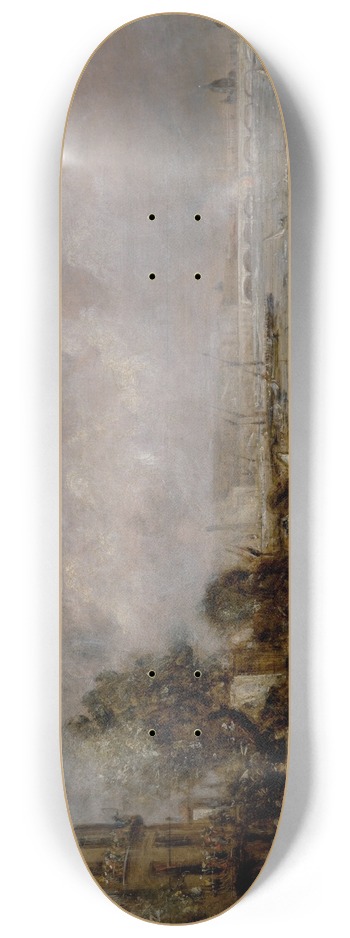 John Constable - The Opening of Waterloo Bridge 8.25 inch art skate deck