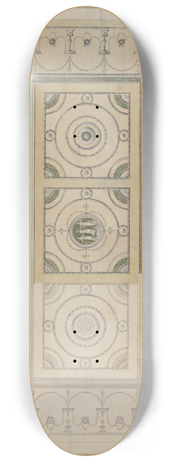 Robert Adam - Headfort House, Ireland: Eating Parlor Ceiling 8.25 inch art skate deck